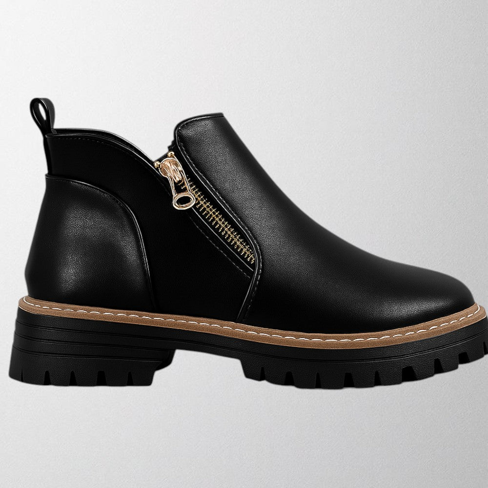 Boots For Women | Rounded Toe Zipper Ankle Style