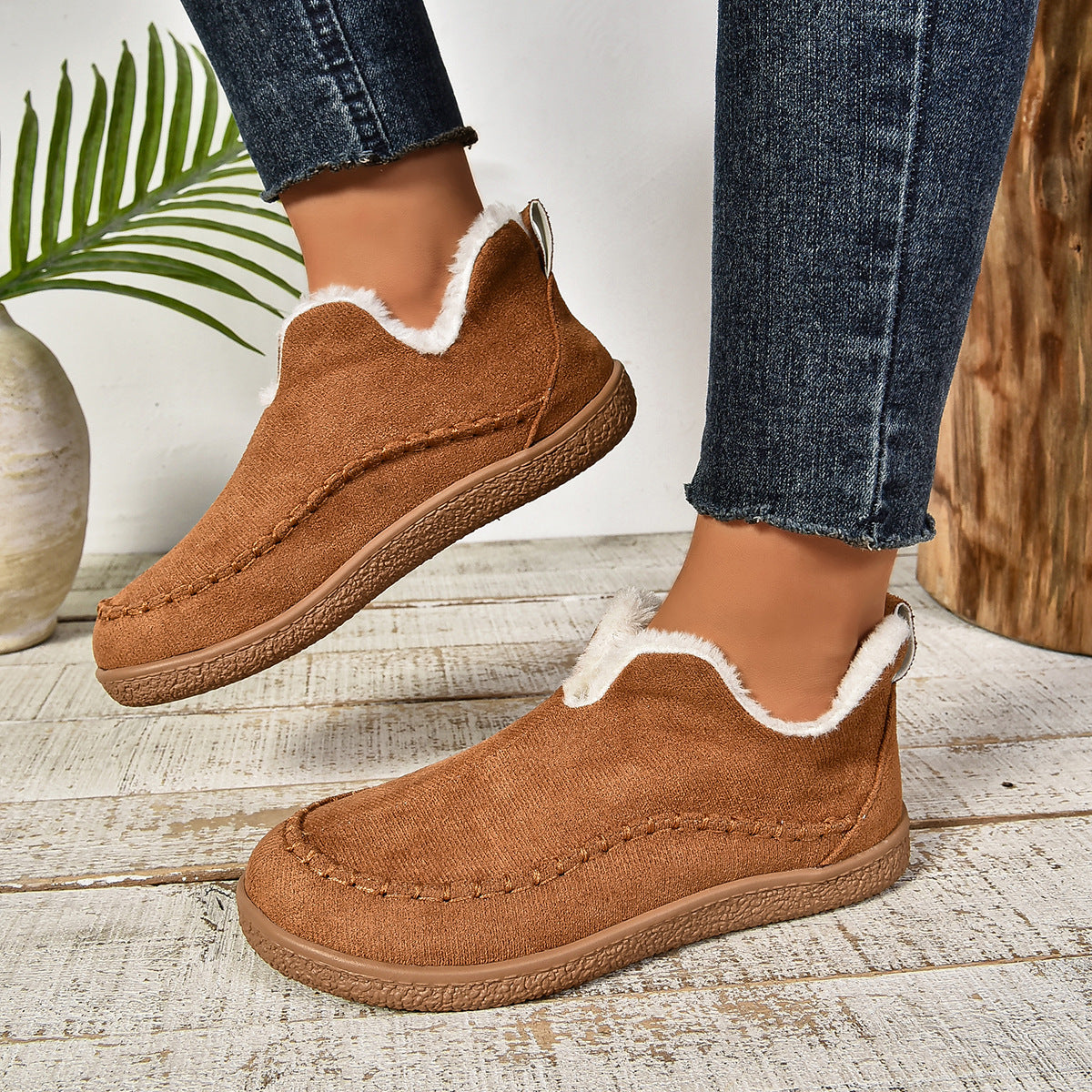 Boots For Women | Rounded Toe Low Ankle Pull On Design