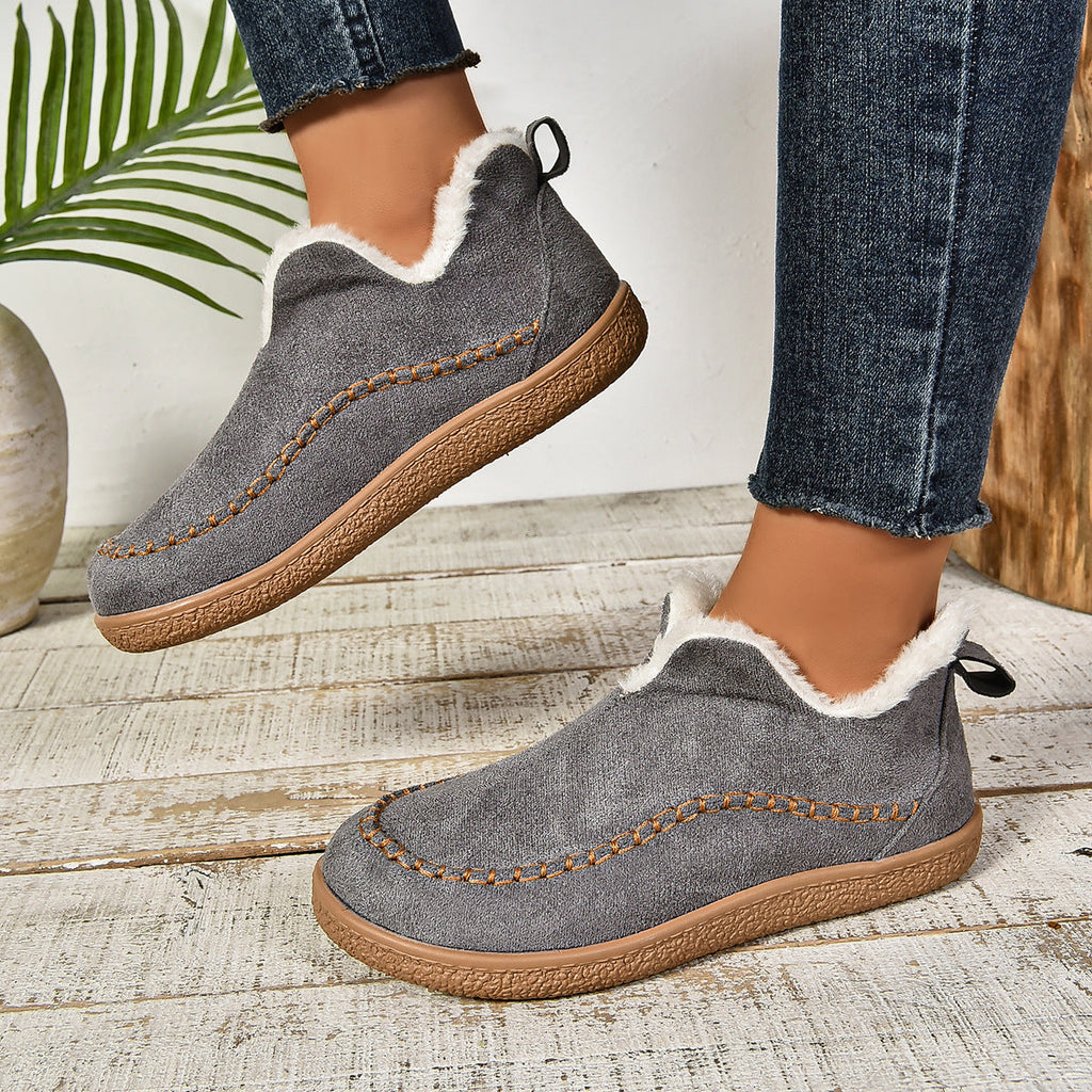 Boots For Women | Rounded Toe Low Ankle Pull On Design
