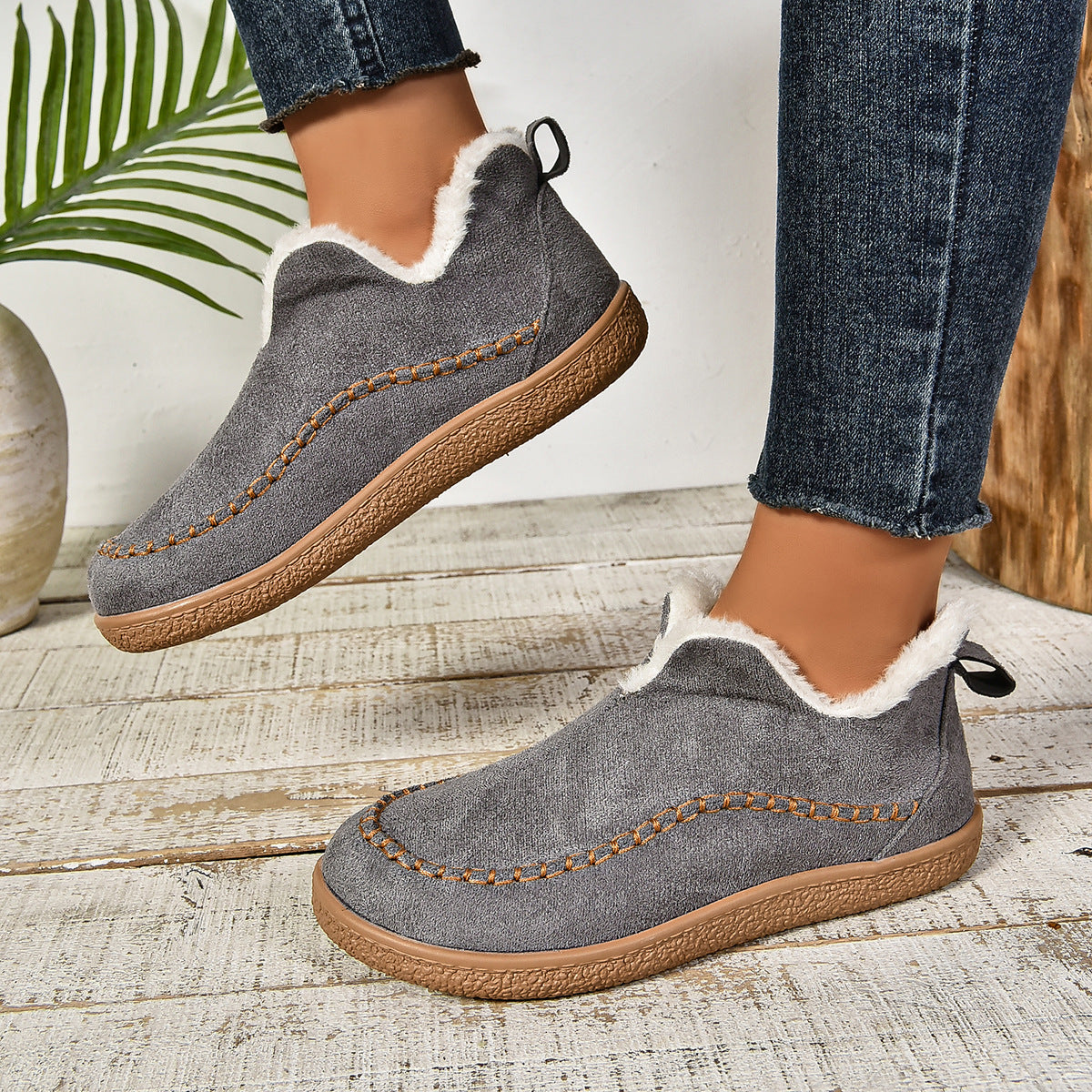 Boots For Women | Rounded Toe Low Ankle Pull On Design