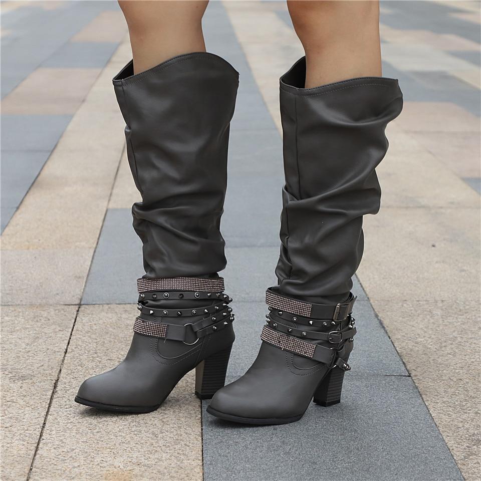 Women’s Boots | Knee-High Slouchy Block
