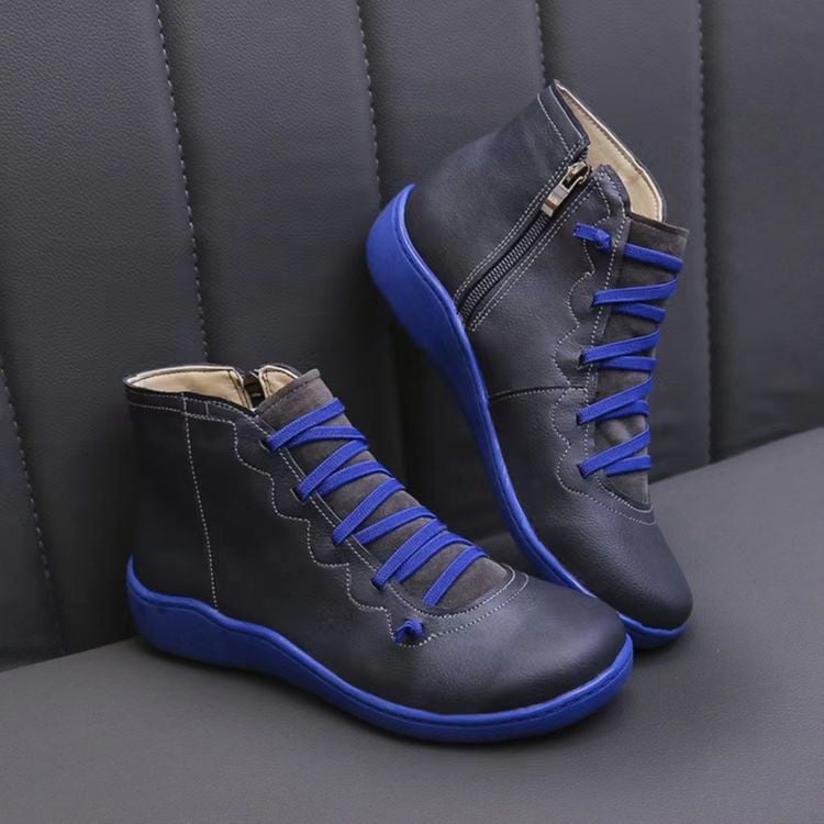 Boots For Women | Front Lace Low Ankle Flat Style