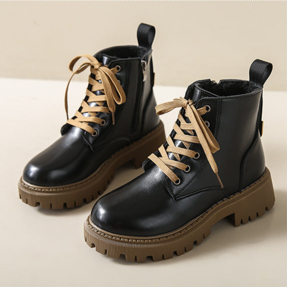 Boots For Women | Side Zipper Lace Closure Ankle Style
