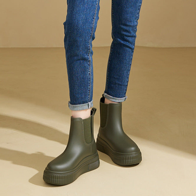 Boots For Women | Elastic Panel Ankle Platform Style