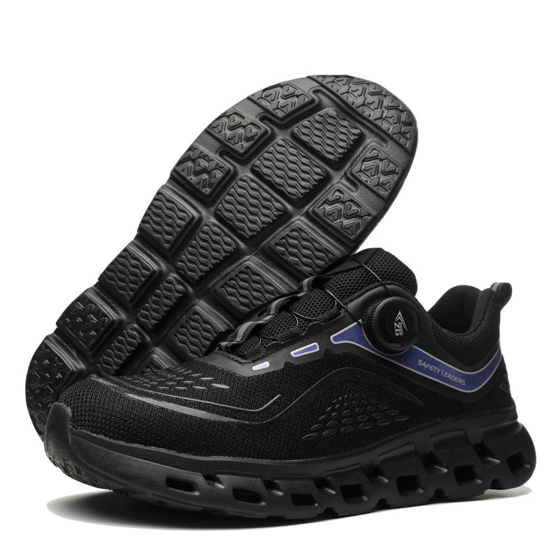 GS8846 Rotating Button No Tie Shoelaces Steel Toe Shoes