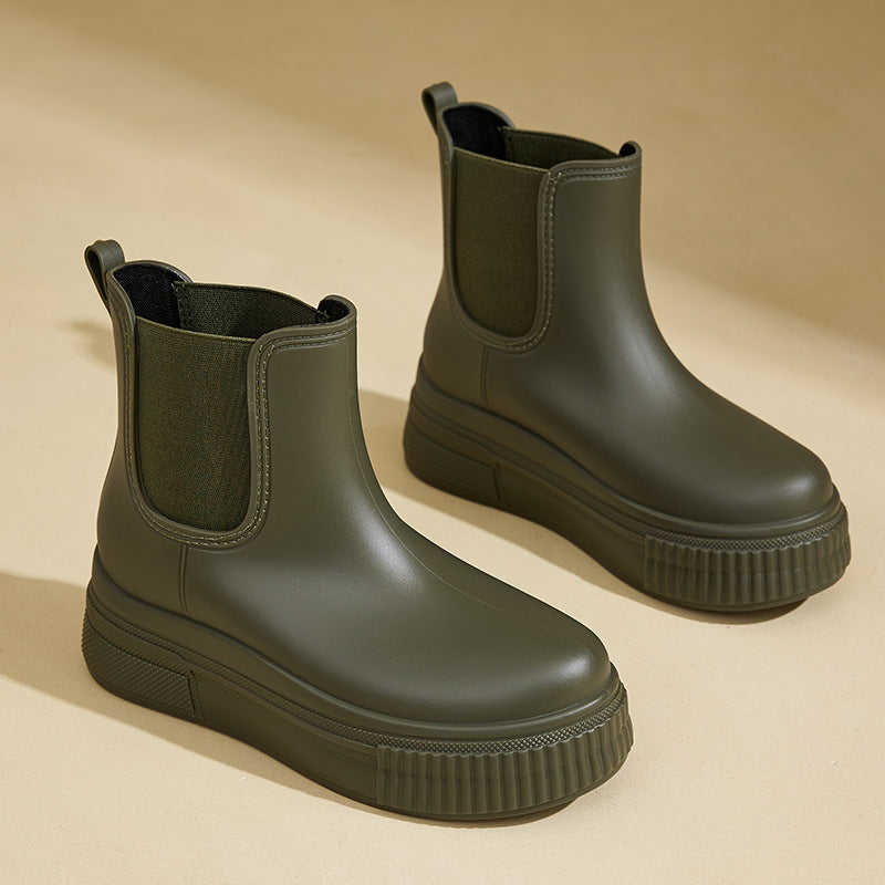 Boots For Women | Elastic Panel Ankle Platform Style