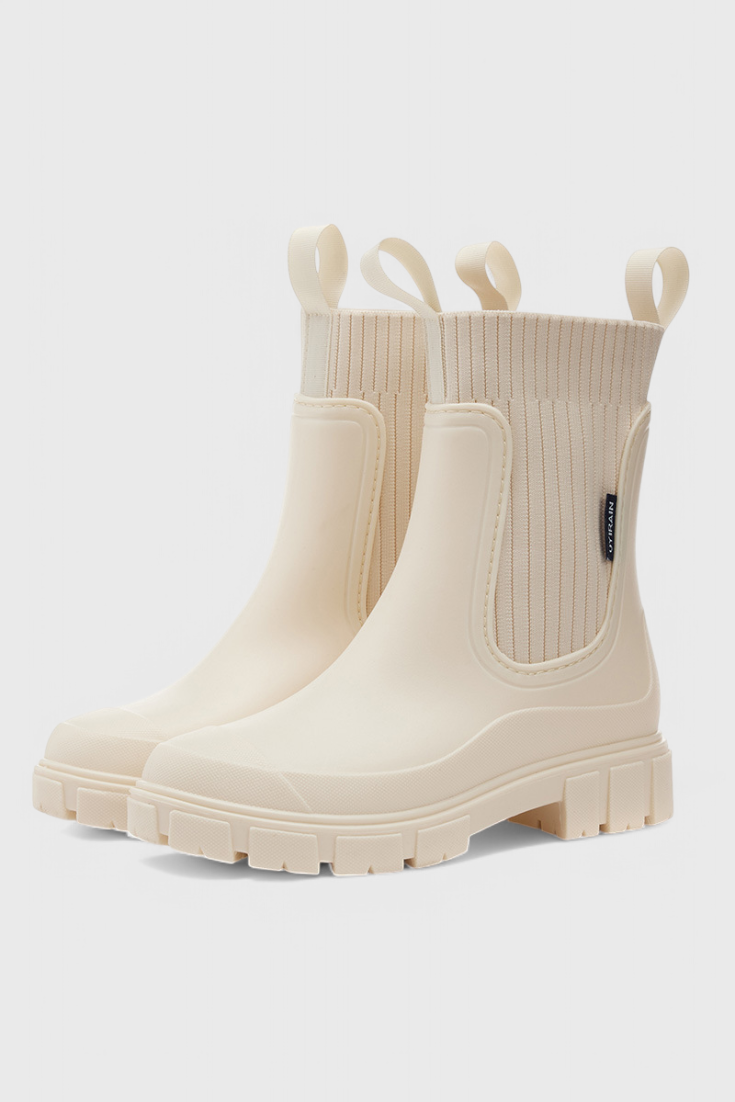 Boots For Women | Elastic Panel Ankle Lug Sole Design