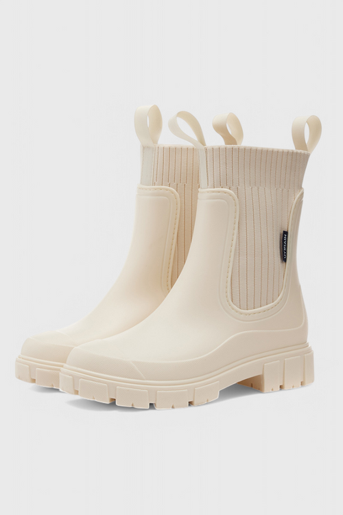 Boots For Women | Elastic Panel Ankle Lug Sole Design