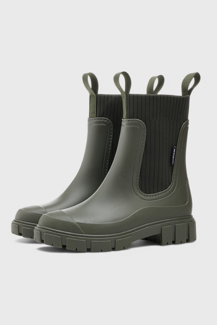 Boots For Women | Elastic Panel Ankle Lug Sole Design