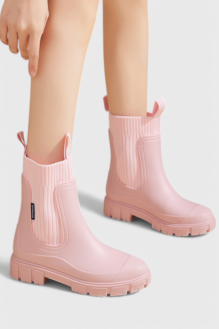 Boots For Women | Elastic Panel Ankle Lug Sole Design
