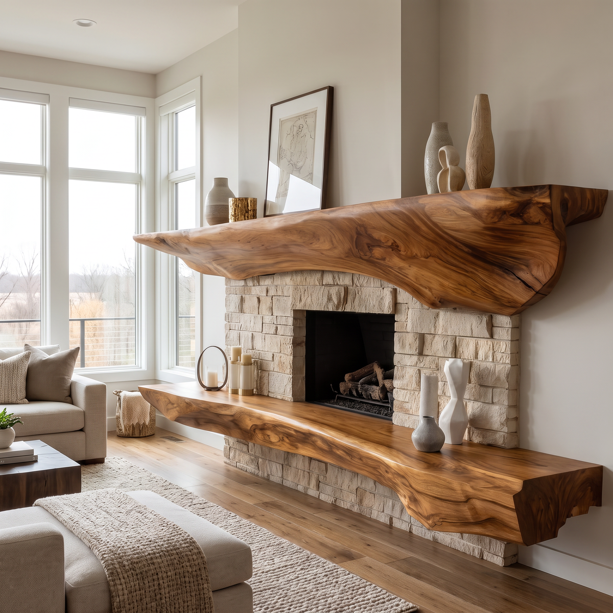 Orithen Sculpted Fireplace Mantel Shelf SPA925327