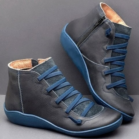 Boots For Women | Front Lace Low Ankle Flat Style