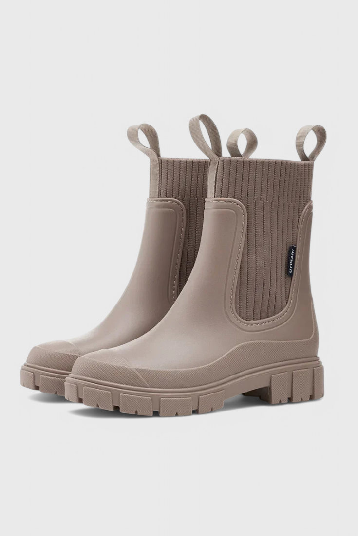 Boots For Women | Elastic Panel Ankle Lug Sole Design
