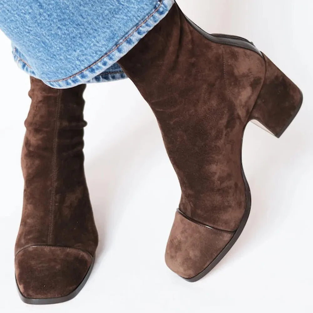 Boots For Women | Ankle-Height Block Heel