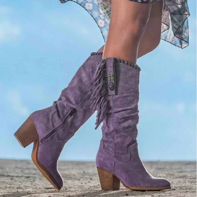 Boots for Women | Knee High Block Heel