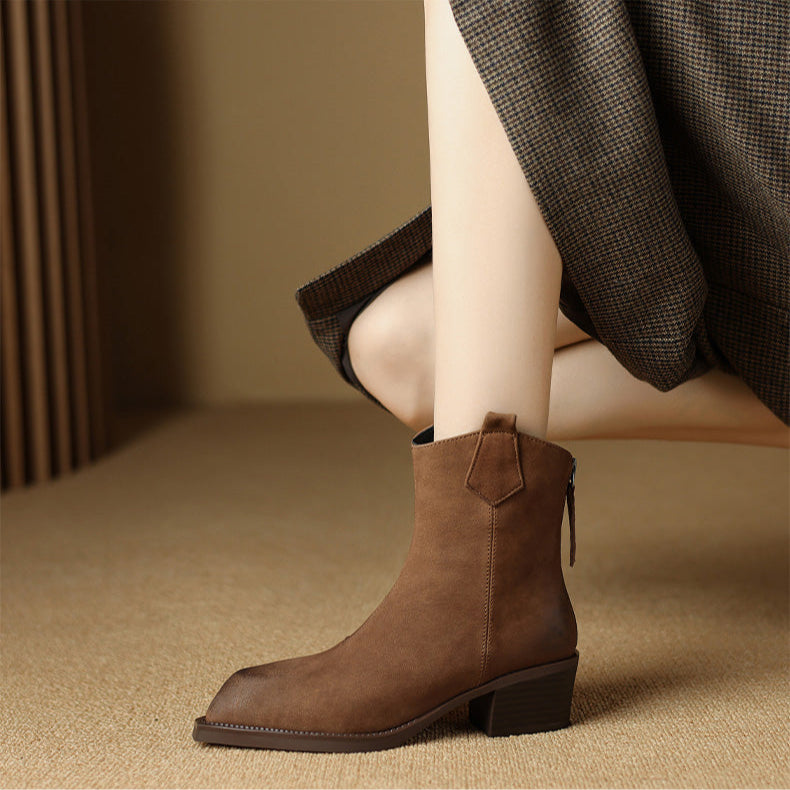 Boots for Women | Ankle Block Heel Design