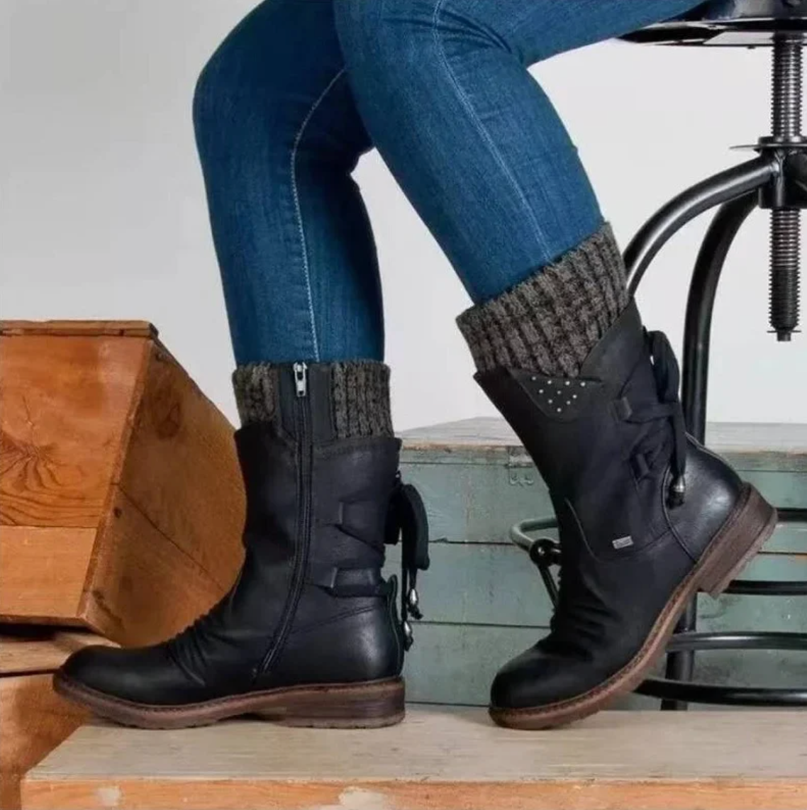 Women’s Boots | Winter Ankle with Lace Detail