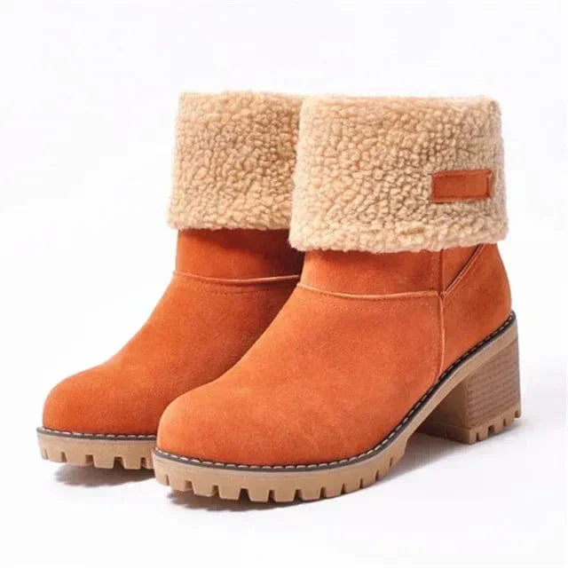 Boots for Women | Mid-calf Block Heel Lug Sole