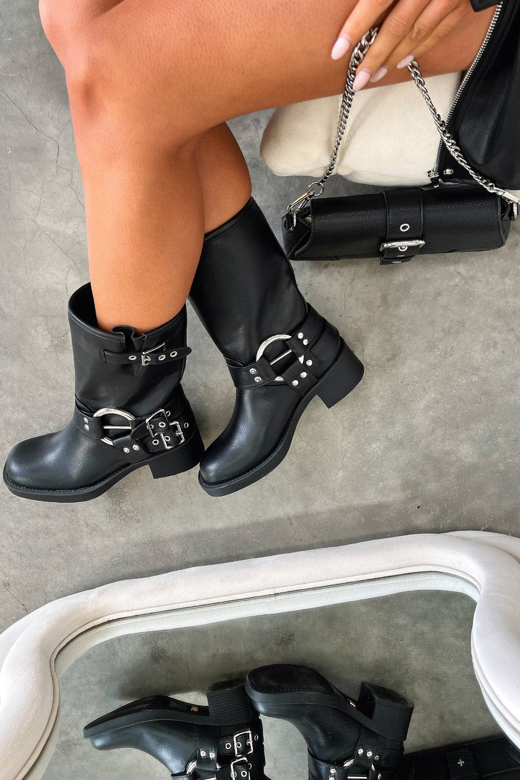 Boots For Women | Buckle Detail Block Heel Style