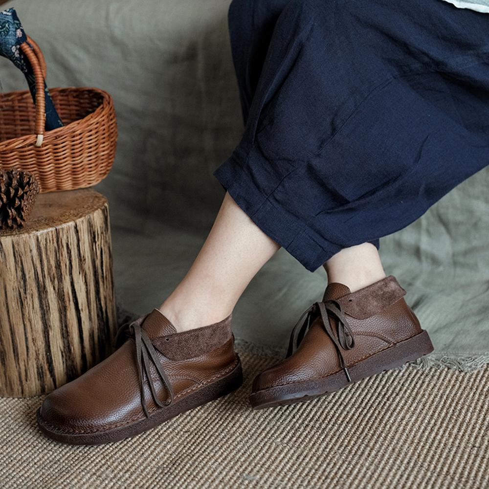 Boots For Women | Flat Sole Front Lace Ankle Style