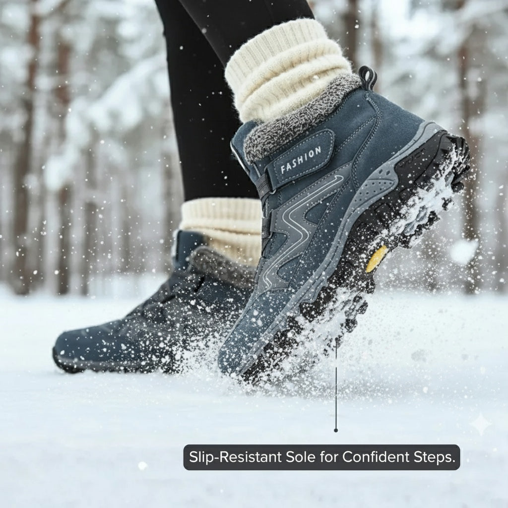 Boots For Women | Hook Strap Ankle Lug Sole Design