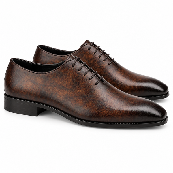 Burnished Leather Oxfords