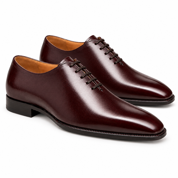 Burgundy Leather Oxfords