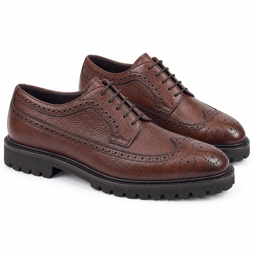 Brown Lug Sole Wingtip Brogues