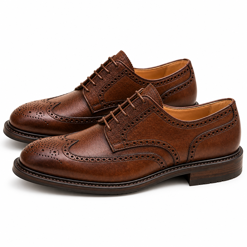Brown Wingtip Brogue Shoes