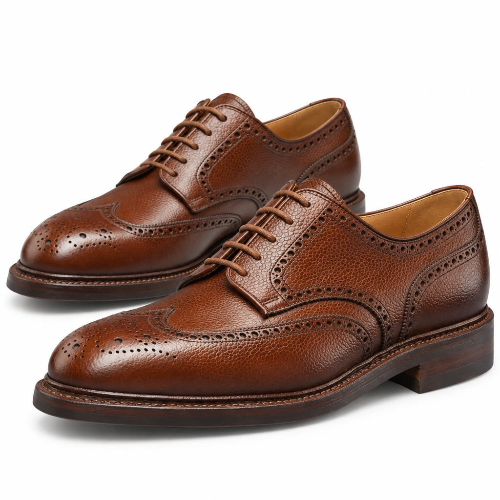 Brown Leather Derby Shoes