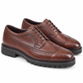 Brown Lug Sole Brogue Derbies