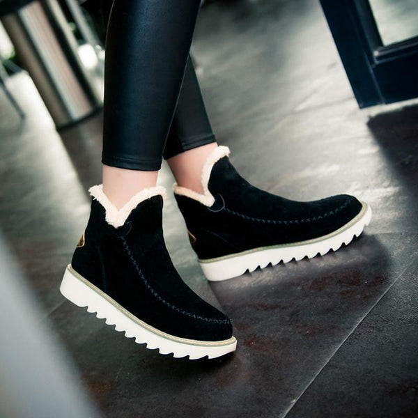 Boots For Women | Slip On Low Ankle Lug Sole Style