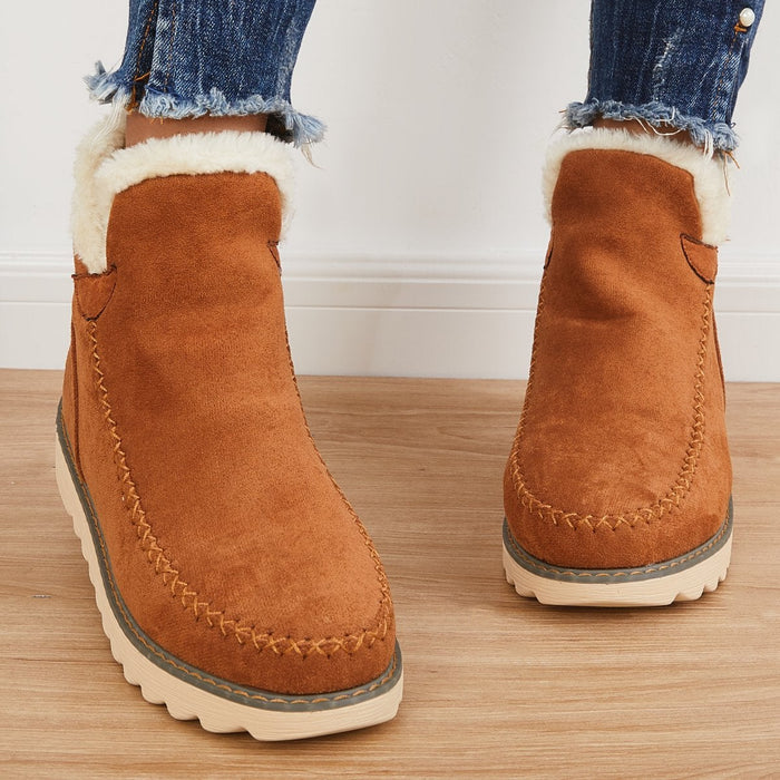 Boots For Women | Slip On Low Ankle Lug Sole Style