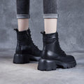 Boots For Women | Lace Up Mid Ankle Chunky Sole Style