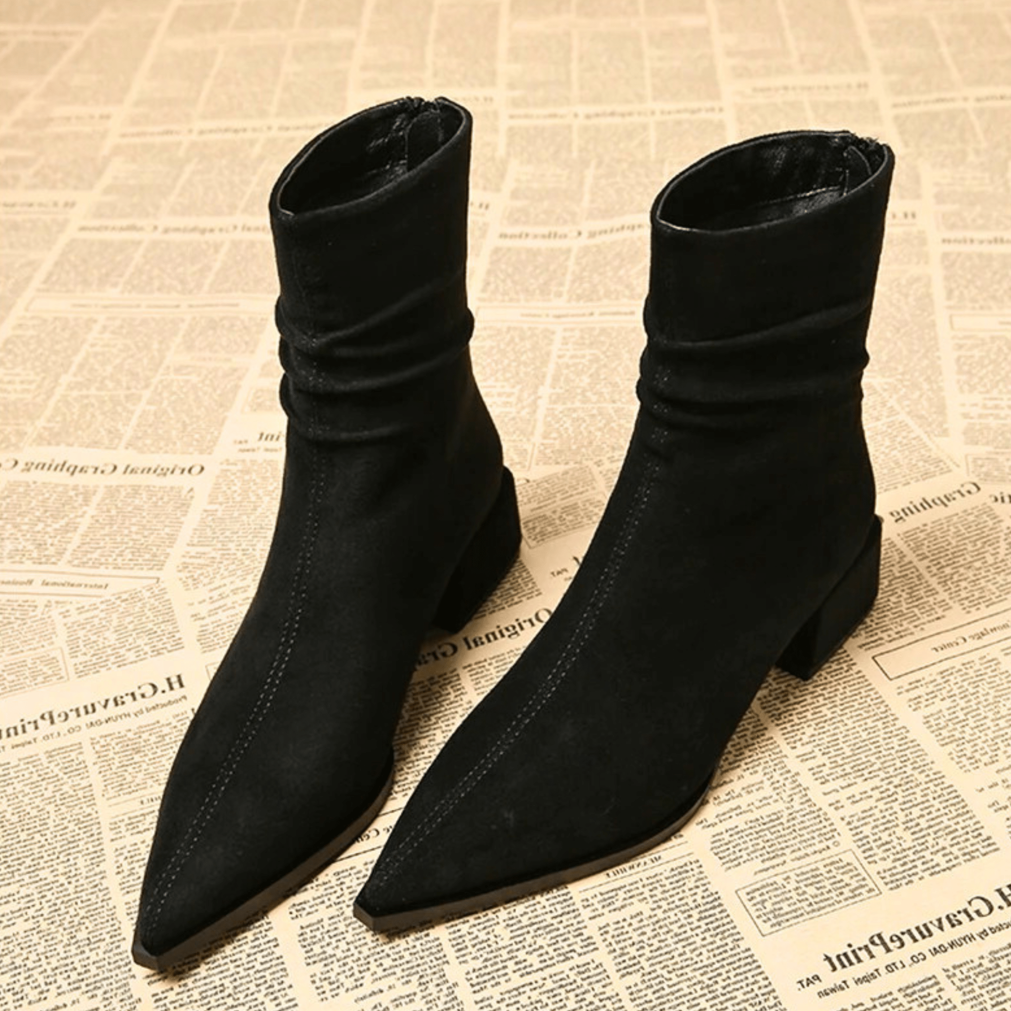 Boots For Women | Pointed Toe Block Heel Style